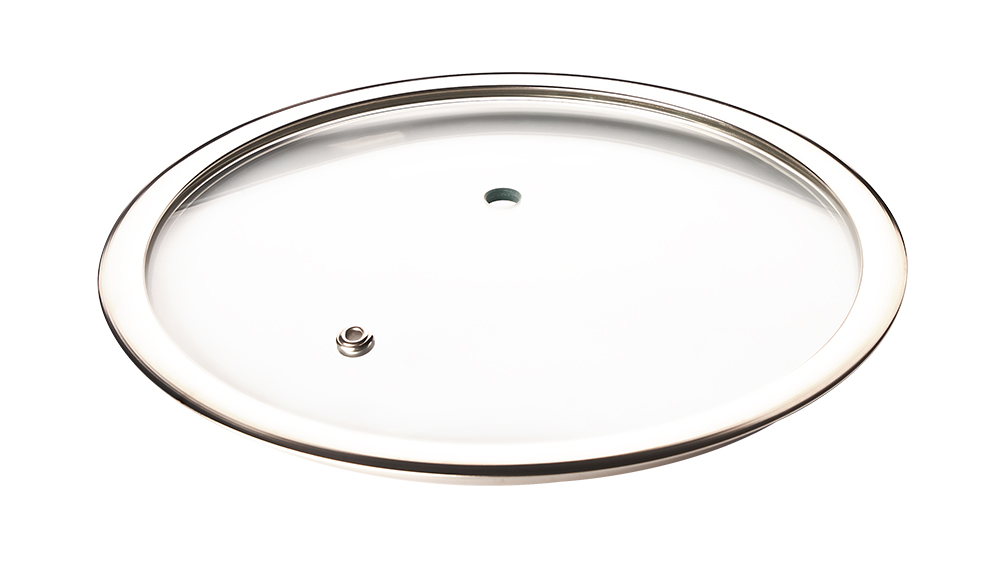 t type standard dome glass lids with single steam vent and single central hole_2